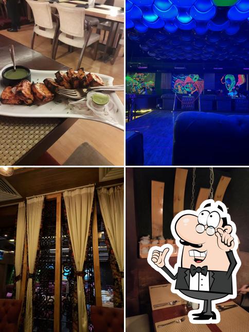 Take a seat at one of the tables at The Lion Brew Pub