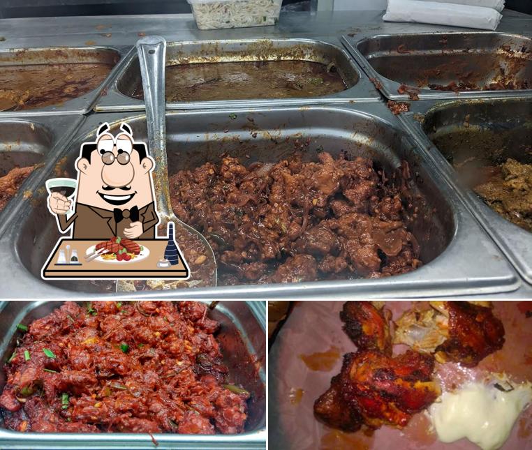 Meat dishes are served at The Royals Biryani