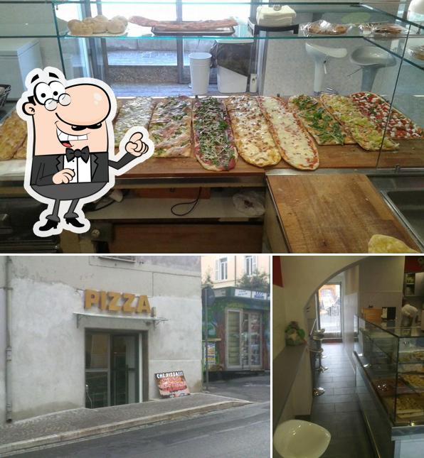 La interni e pizza del ristorante