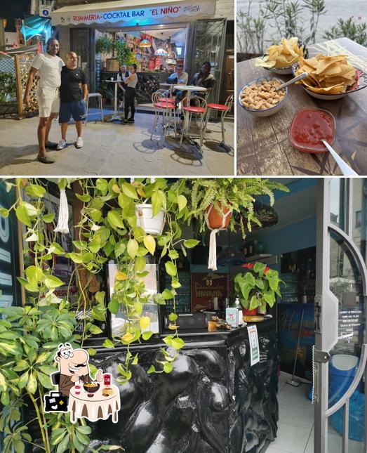 La cibo e interni del ristorante