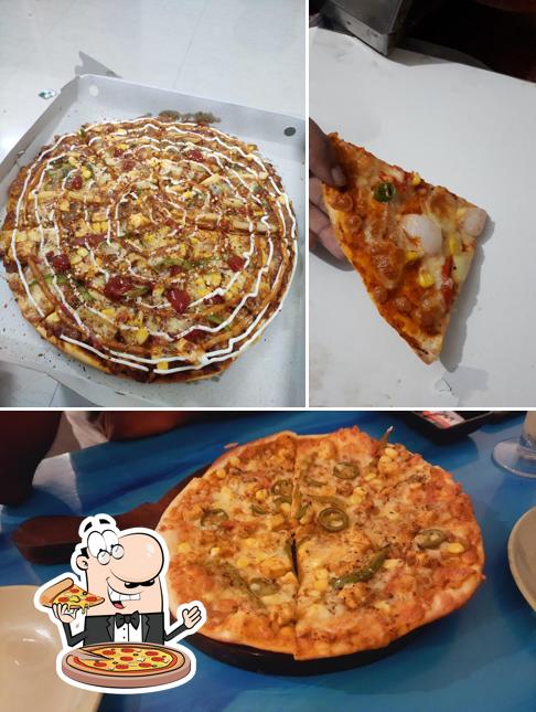 Pick pizza at Cafe Mamma Mia