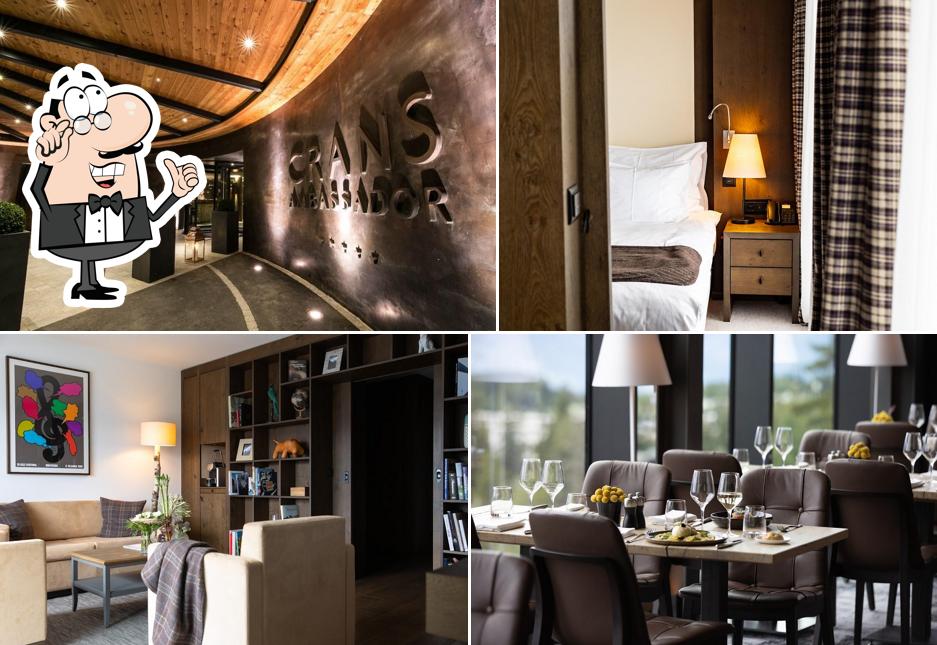 Dai un'occhiata agli interni di Crans Ambassador, an SLH Hotel