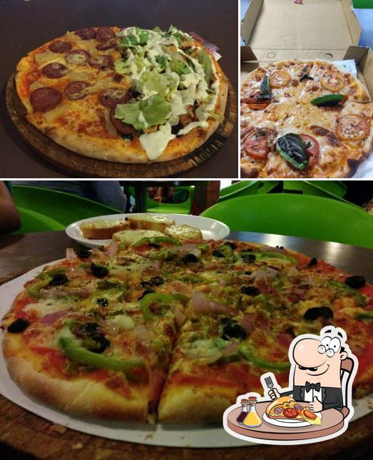 Pick various types of pizza
