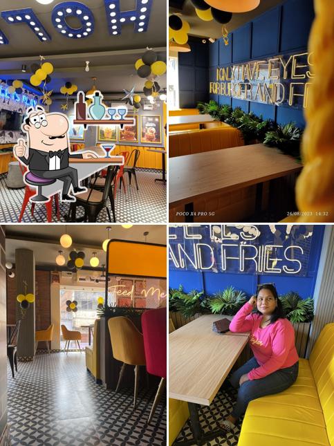 The interior of The burger company