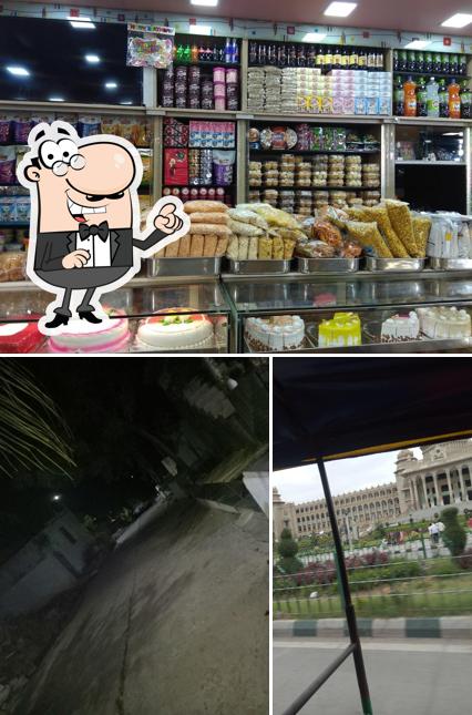 The restaurant's exterior and food