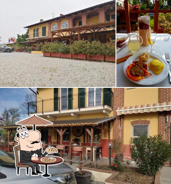 La foto di esterno e bevanda da Cascina della Riva