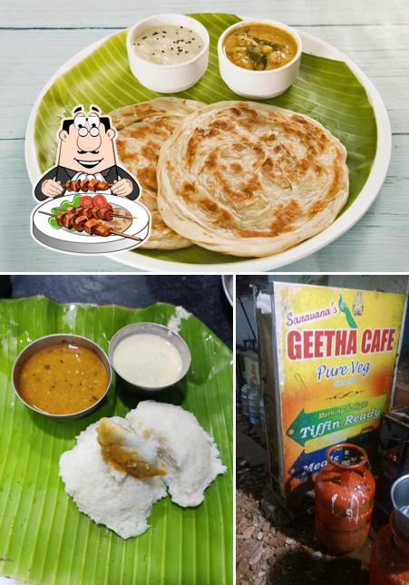Food at Geetha Cafe Hotel