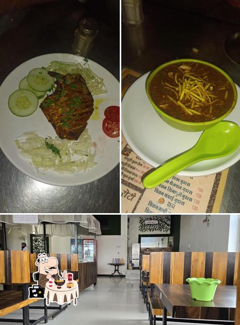 Among various things one can find food and interior at Hotel SS Jaora