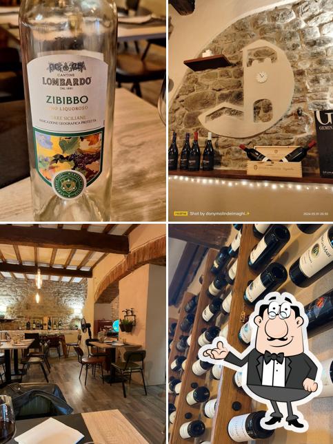 Gli interni di L'Osteria del Fondaccio