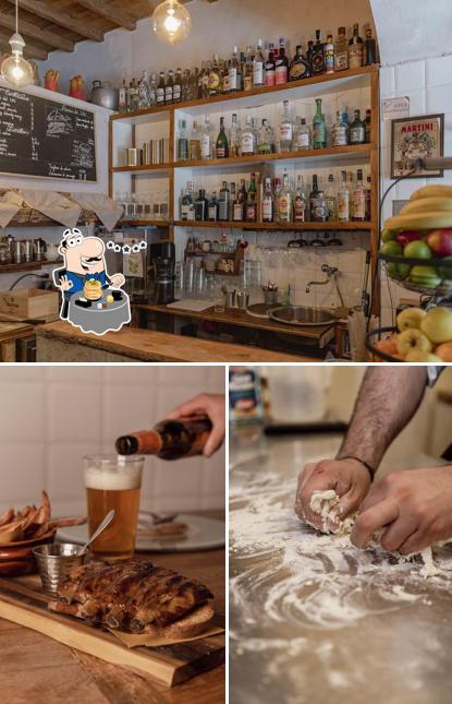 La cibo e interni del ristorante