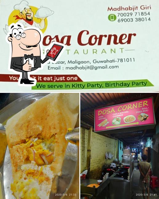See this picture of Dosa Corner