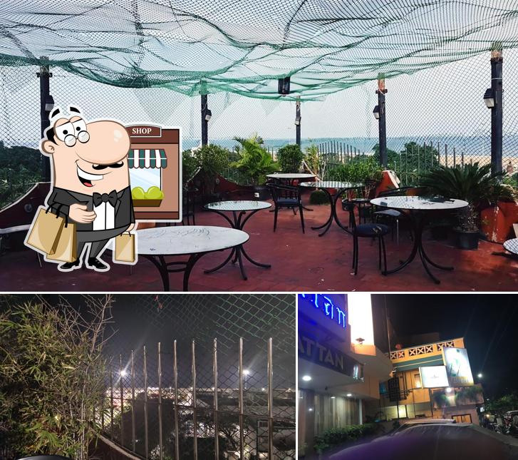 The restaurant's exterior and interior