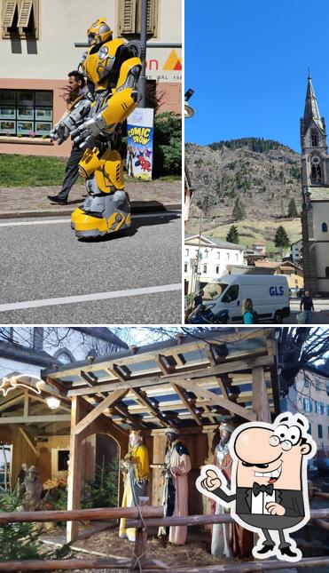 La esterno e cibo del ristorante