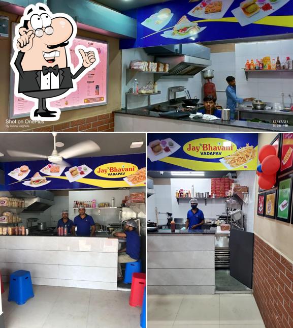 The interior of Jay Bhavani Vadapav