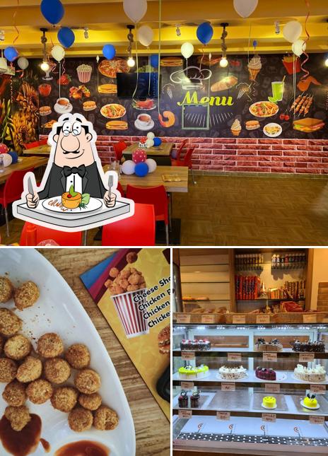 The image of food and interior at Queens Bakers and Restaurant