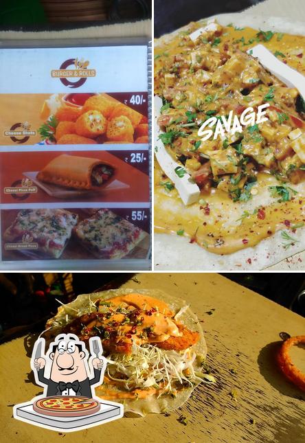 Order pizza at Burger & Rolls