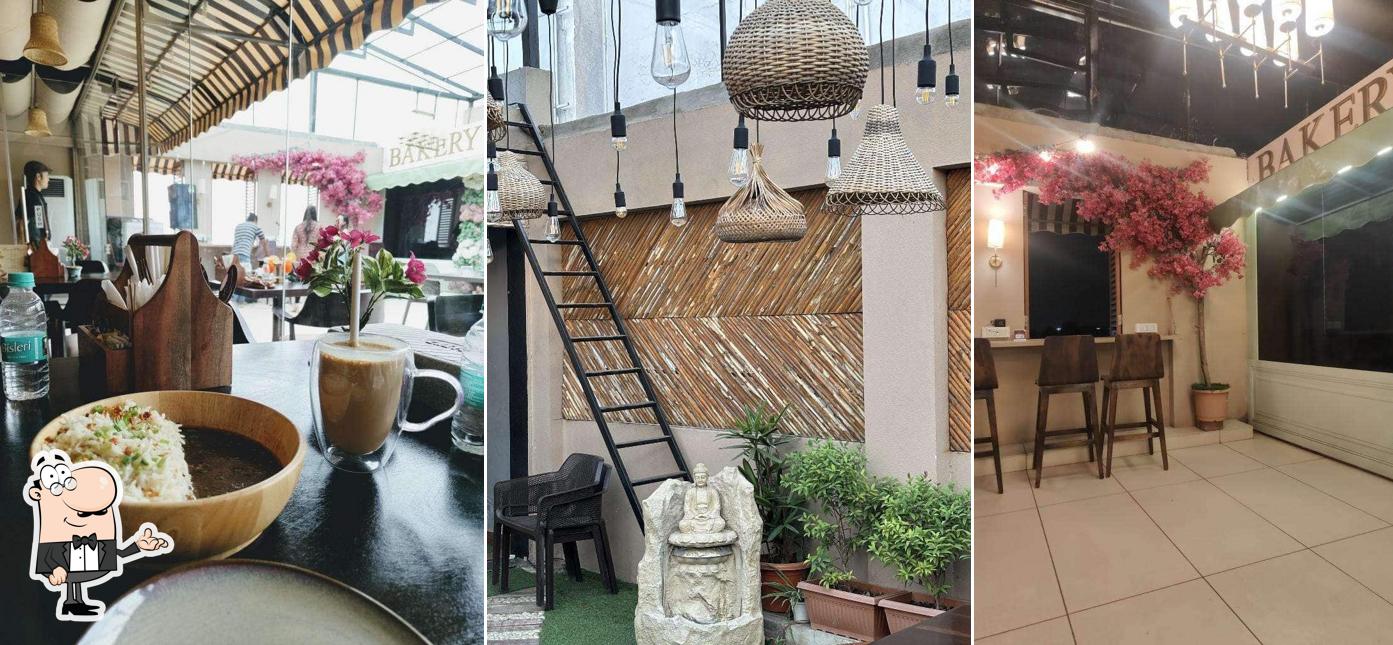 Take a seat at one of the tables at Piccolo Cafe