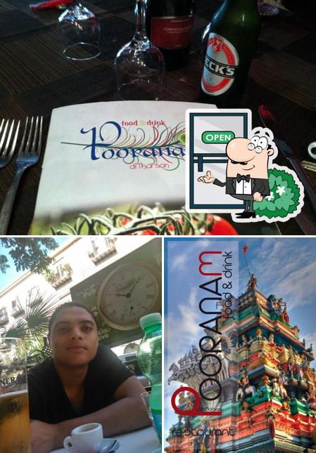 La foto di esterno e birra da Pooranam