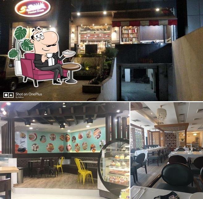 The interior of aura restaurant