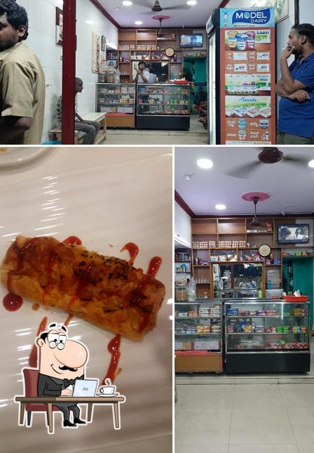 Among different things one can find interior and food at Taj tea center