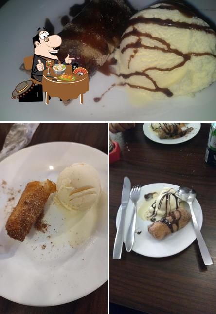 Sorvete de baunilha em Heisei Restaurante