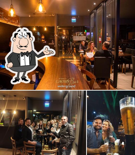 A ilustração do Dummel's GastroBar’s interior e balcão de bar