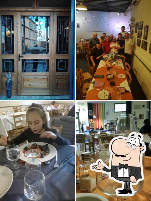 Gli interni di Ristorart da Pio