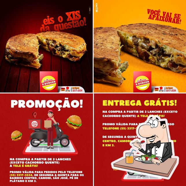 Platos en Expresso X-Burger