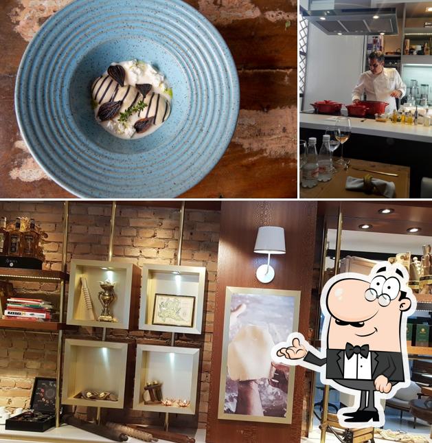 Confira a foto ilustrando interior e comida no Pissani Massas Gourmet