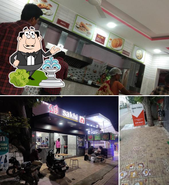 The exterior of Sakhi Tiffin House