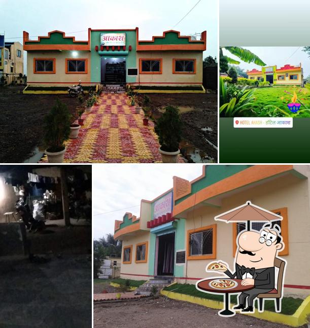 The exterior of Hotel Aakash Restaurant And Bar