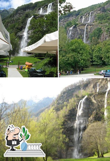 Gli esterni di Crisa's bar cascate acquafraggia