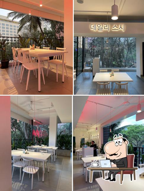 The interior of Daily Sushi - ITPL