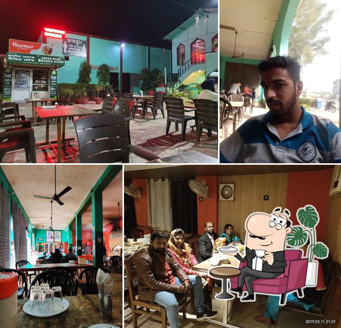 The interior of Green Star Vaishno Dhaba