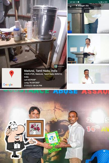 The interior of Peace' House painting work Saranya coffee bar