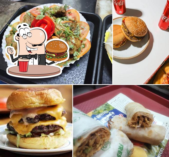 Get a burger at Mr Foody