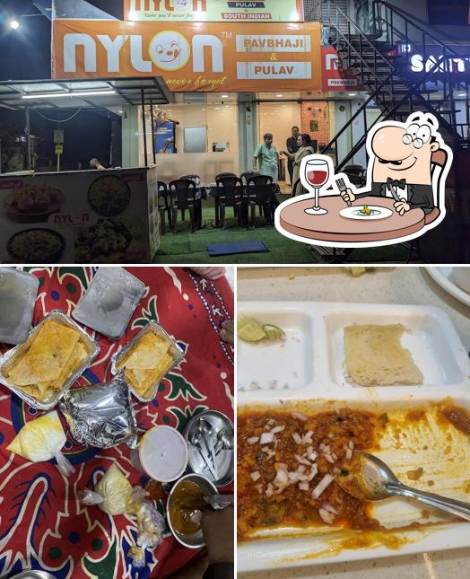 Check out the image depicting food and interior at Nylon Pavbhaji