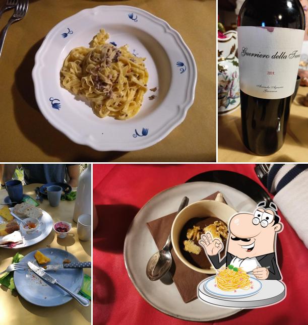 Spaghetti alla carbonara al Castello della Pieve