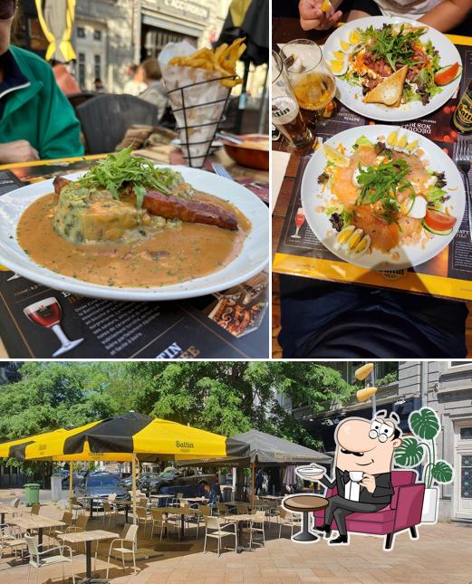 Installez-vous à l'une des tables de BARBQ Café