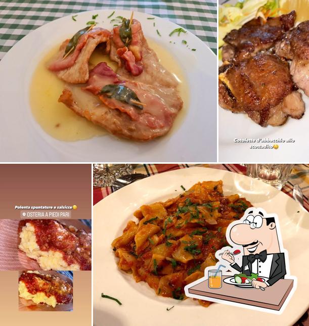 Cibo al Osteria A Piedi Pari