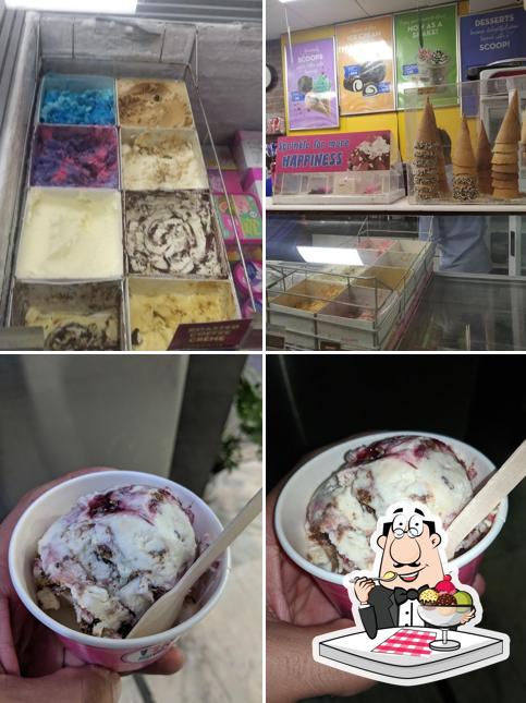Baskin Robbins provides a selection of desserts