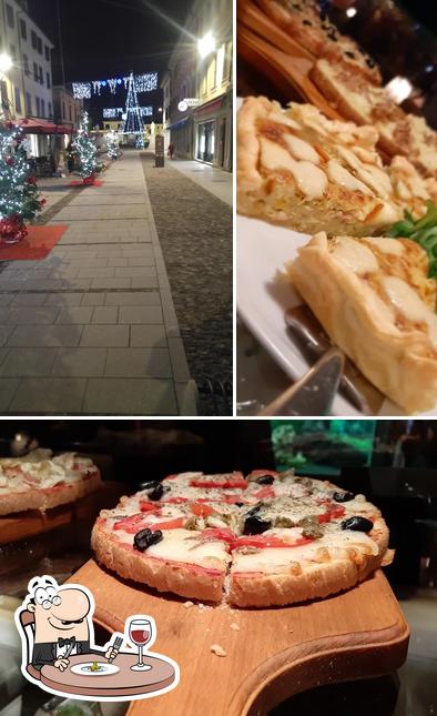 La cibo e esterno del ristorante