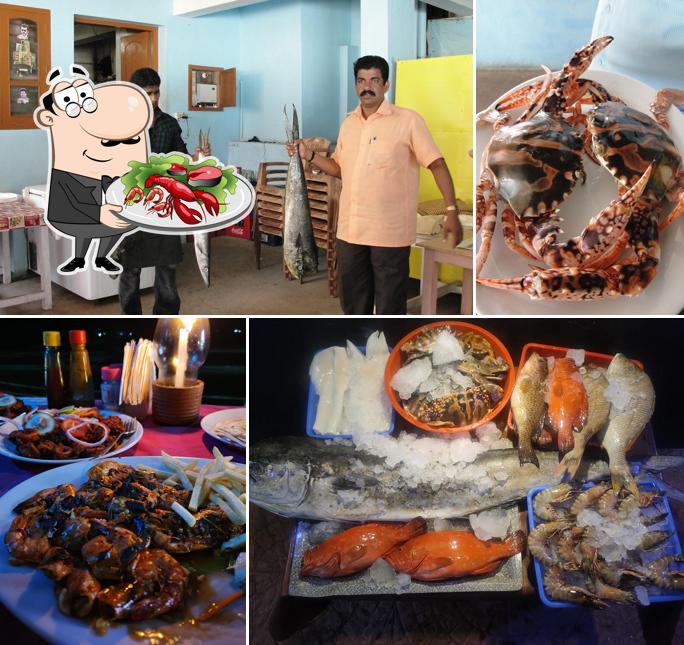 Order seafood at Crab Club Restaurant