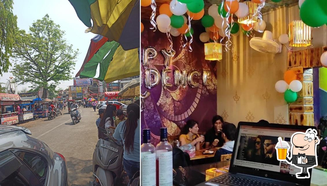 Enjoy a drink at Meera food court & cafe