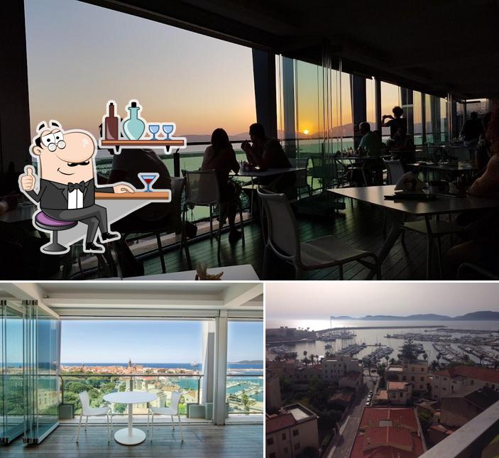 Gli interni di Blau SkyBar