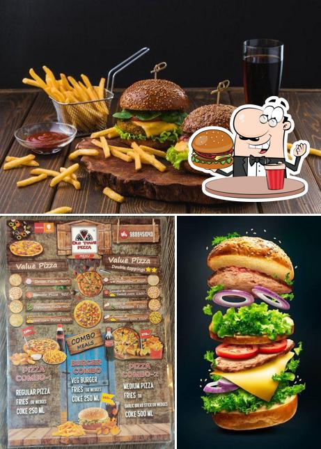 Get a burger at Old Town Pizza