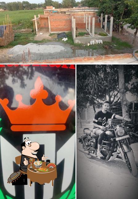 Take a look at the photo showing food and exterior at Momos point