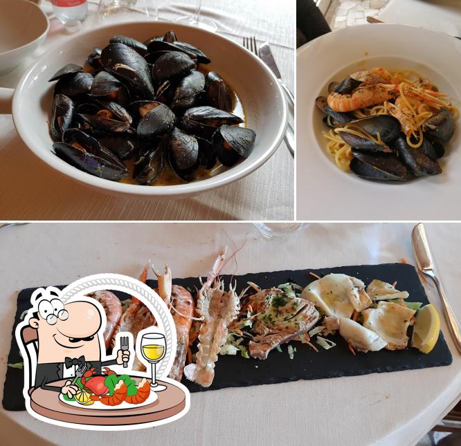 I clienti di Ristorante Del Pescatore possono provare vari piatti di mare