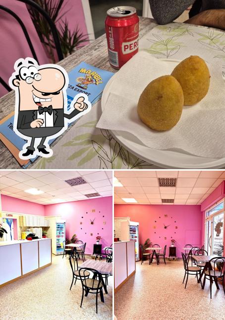 La interni e cibo del ristorante