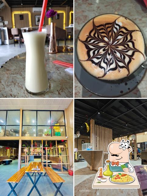 This is the photo depicting food and interior at Roastery Lounge